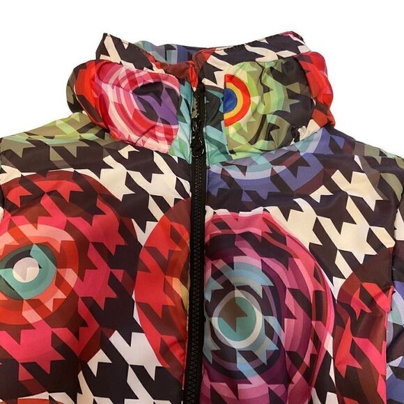 Desigual Girls’ Multicolor Puffer Jacket, 13/14. Easily fits XS Woman. Ski, wint - Picture 4 of 10